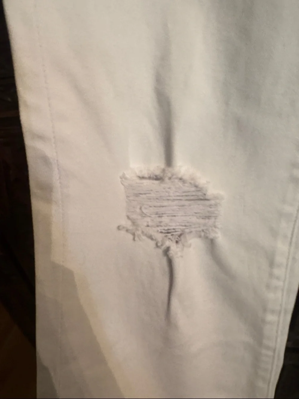 Flying Monkey White Distressed Flare Jeans - Picture 6 of 10